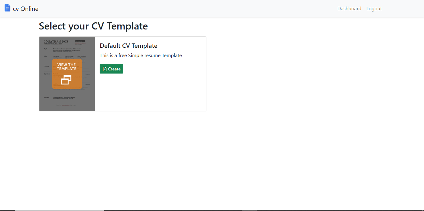 Create CV Project